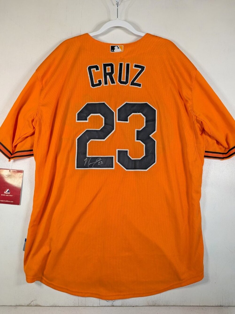Nelson Cruz Signed Orioles Jersey #23 Majestic Authentic Sz 54 60th Patch NWT